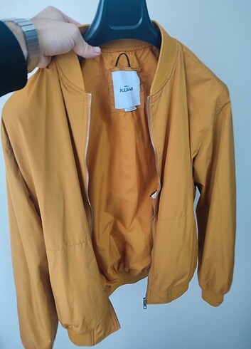 s Beden turuncu Renk Pull&Bear Hardal Bomber Ceket