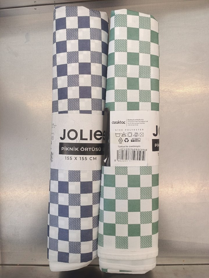 Jolie Kareli Piknik Örtüsü 155x155 cm - Görsel 2