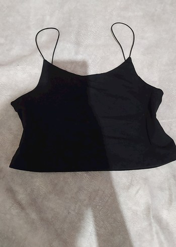 Siyah askılı crop