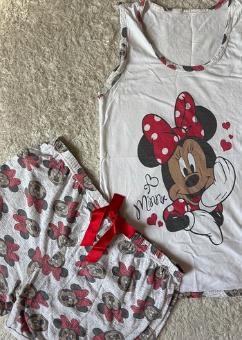 Minnie Baskılı Kadın Mini Pijama Takımı - Görsel 2