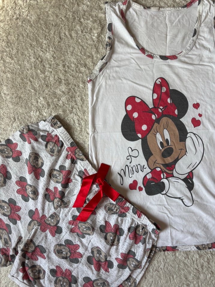 Minnie Baskılı Kadın Mini Pijama Takımı - Görsel 2
