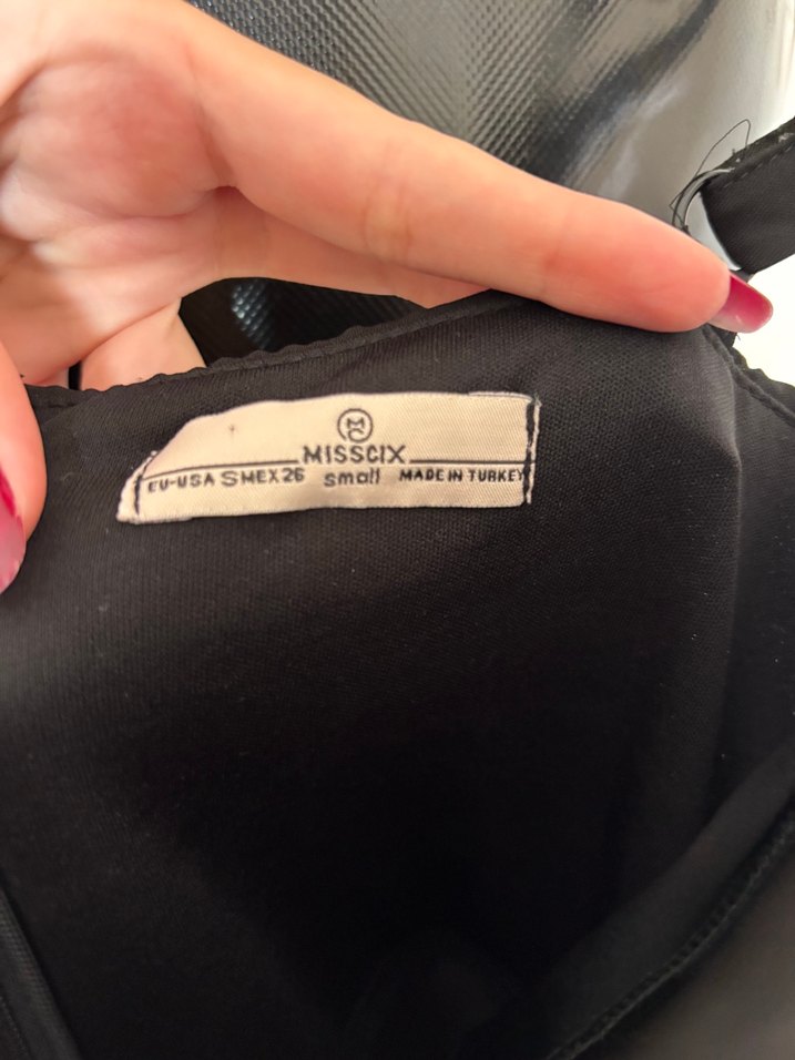 Siyah Drapeli Uzun Straplez Kadın Elbise - Görsel 4