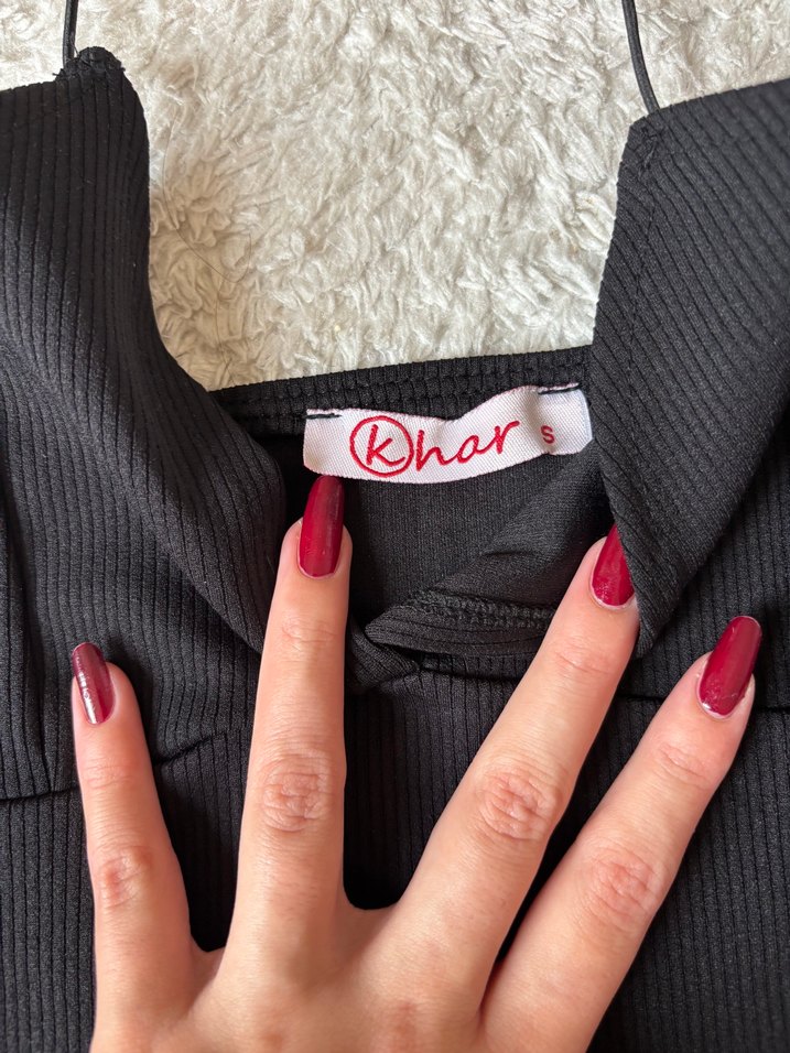 Siyah İnce Askılı Midi Bralet - Görsel 2