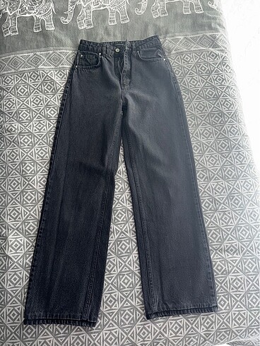 trendyolmilla siyah yüksek bel wide leg jeans