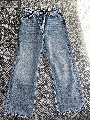 trendyolmilla mavi yüksek bel uzun straight jeans