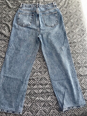 38 Beden trendyolmilla mavi yüksek bel uzun straight jeans