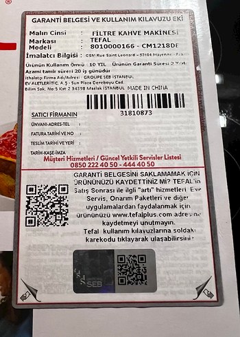 Tefal Uno Filtre Kahve Makinesi Siyah - Görsel 6