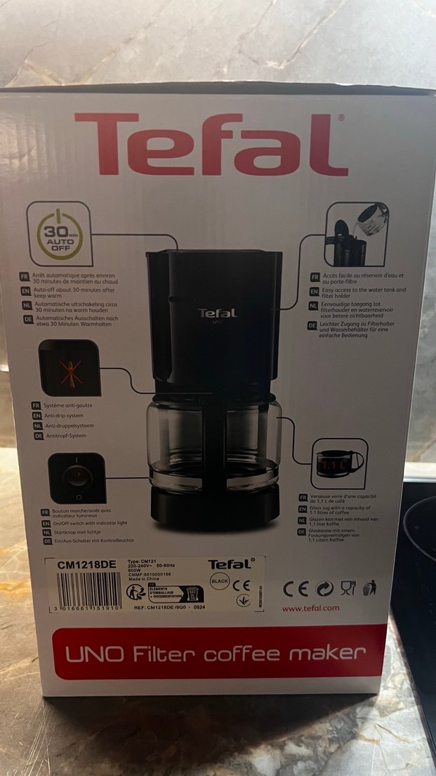Tefal Uno Filtre Kahve Makinesi Siyah - Görsel 5