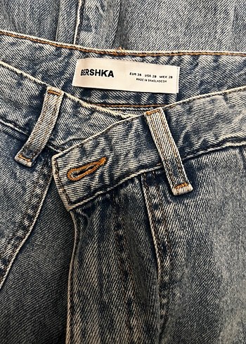 Kadın Mavi Bol Kesim Kot Pantolon - Görsel 3