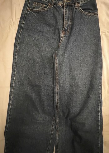 Kadın Mavi Midi Boy Denim Pantolon - Görsel 3