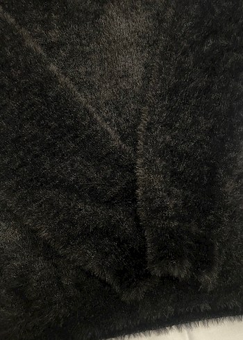 Kürklü Siyah Kadın Kazak - Görsel 4