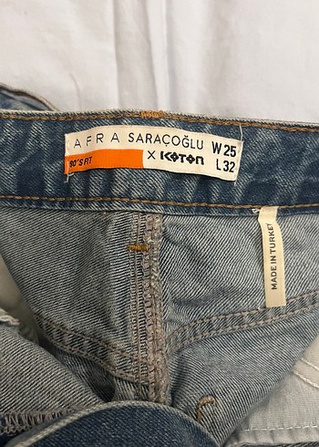 Düğmeli Mavi Midi Kadın Jean - Görsel 2