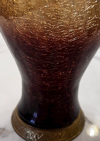 Koyu Kahverengi Dekoratif Vazo Seti - Görsel 4