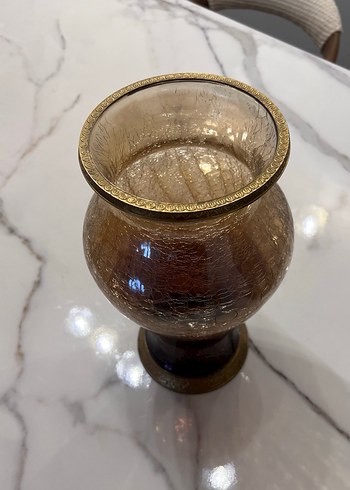 Koyu Kahverengi Dekoratif Vazo Seti - Görsel 3