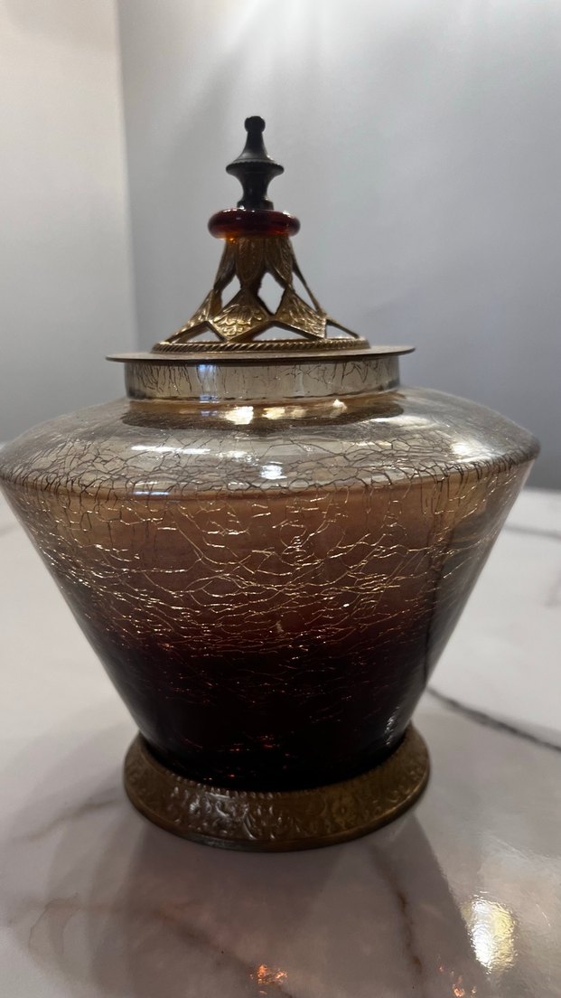 Koyu Kahverengi Dekoratif Vazo Seti - Görsel 5