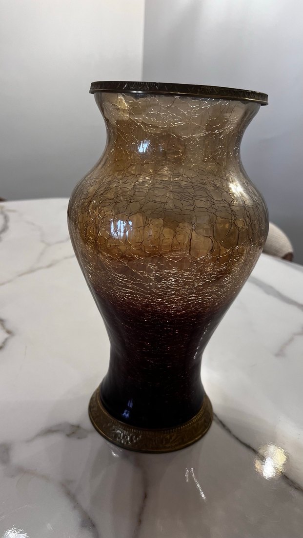 Koyu Kahverengi Dekoratif Vazo Seti - Görsel 2