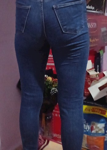 Mavi Dar Kesim Midi Boy Kadın Kot Pantolon - Görsel 2