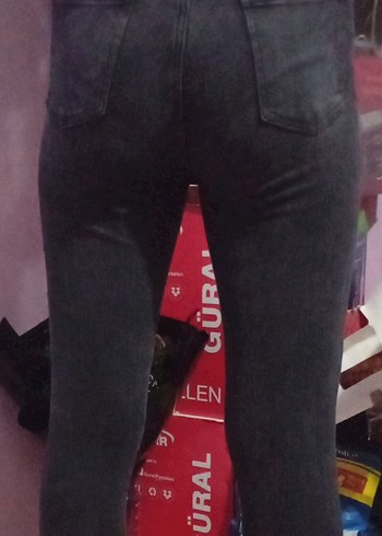 Kadın Siyah Dar Kesim Midi Boy Kot Pantolon - Görsel 2