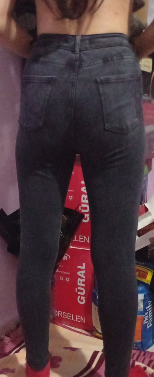 Kadın Siyah Dar Kesim Midi Boy Kot Pantolon - Görsel 2