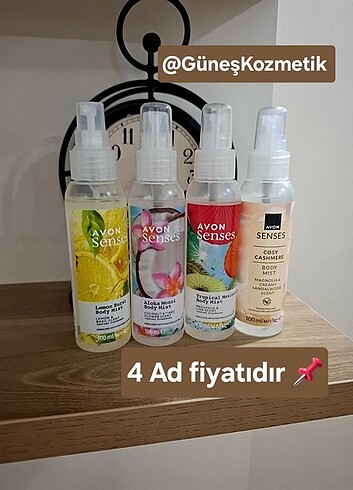 4 adet vücut spreyi fiyatıdır