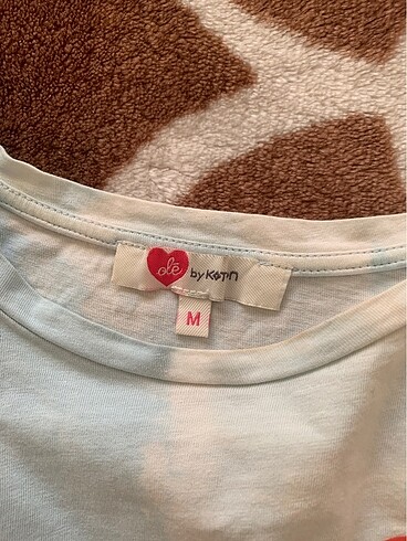 m Beden Mavi crop tişört