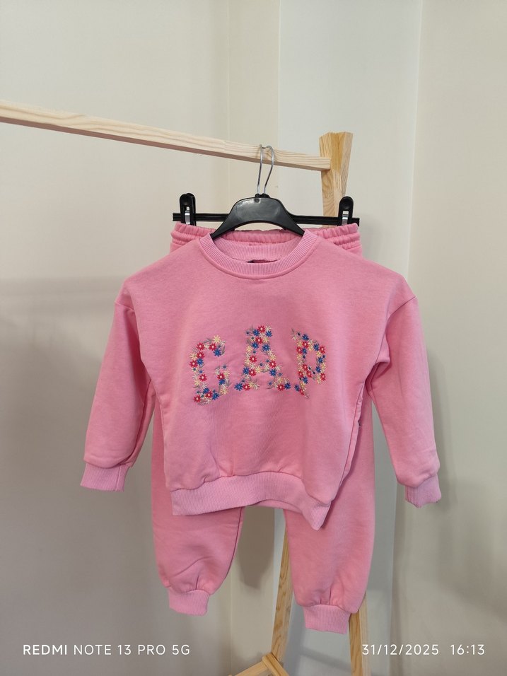 Nakışlı Kız Çocuk Takım Pembe - Görsel 3