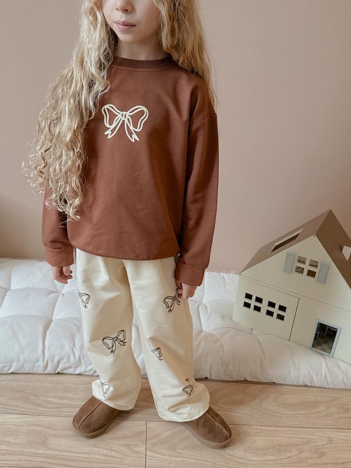 Kız Çocuk Kahverengi Takım - Görsel 3
