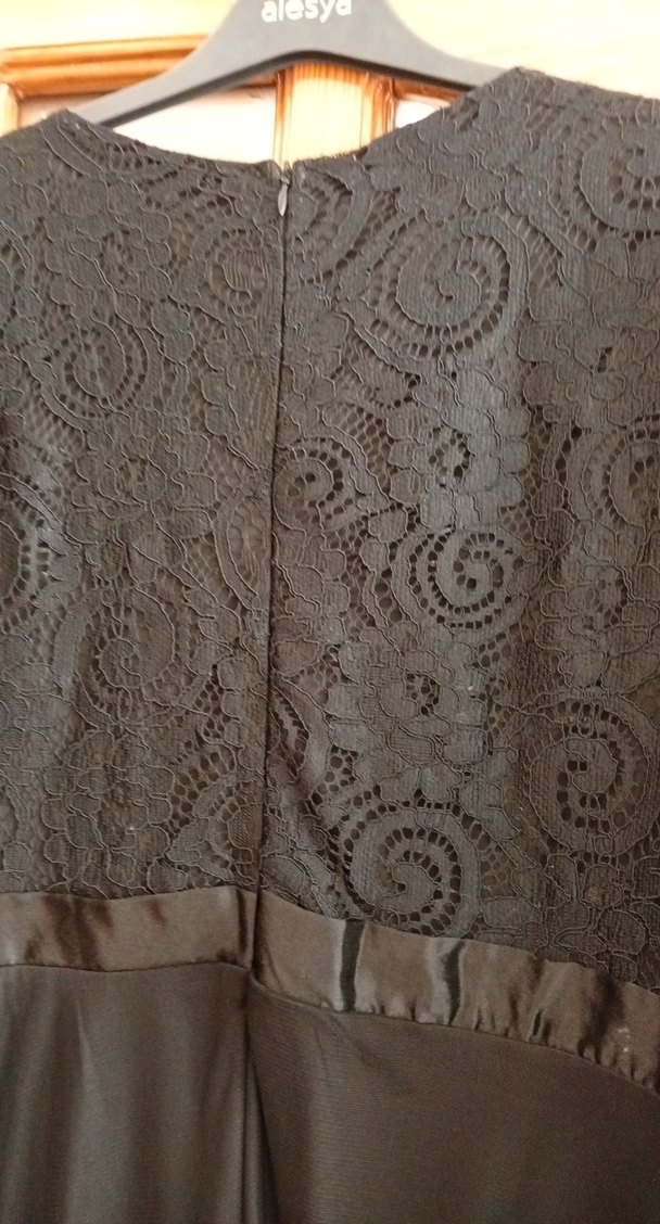 Siyah Uzun Kadın Abiye Elbise - Görsel 5