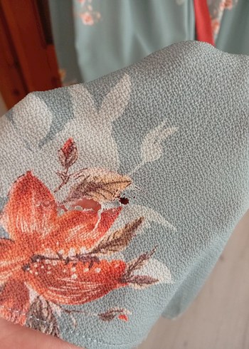 Turkuaz Desenli Uzun Bohem Elbise - Görsel 7