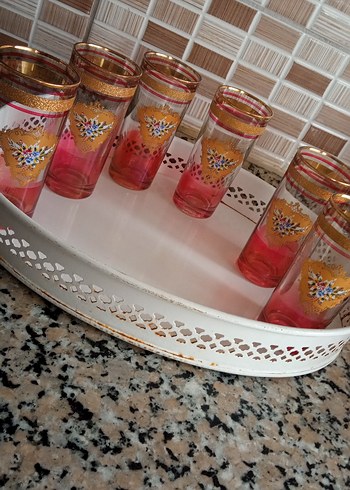 Altın Detaylı 6'lı Kadeh Seti ve - Görsel 2