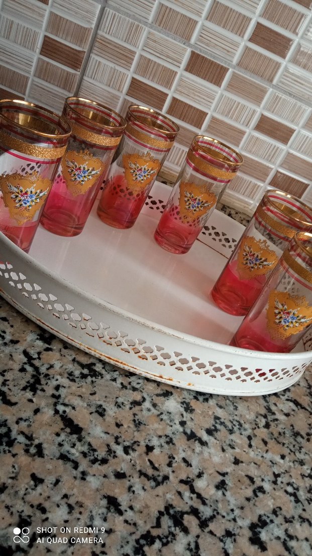 Altın Detaylı 6'lı Kadeh Seti ve - Görsel 2