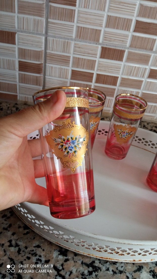 Altın Detaylı 6'lı Kadeh Seti ve - Görsel 3