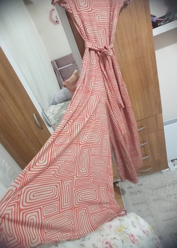 tulum Uzun Salaş turuncu krem cepsiz orjinal hali sonlarda - Görsel 2