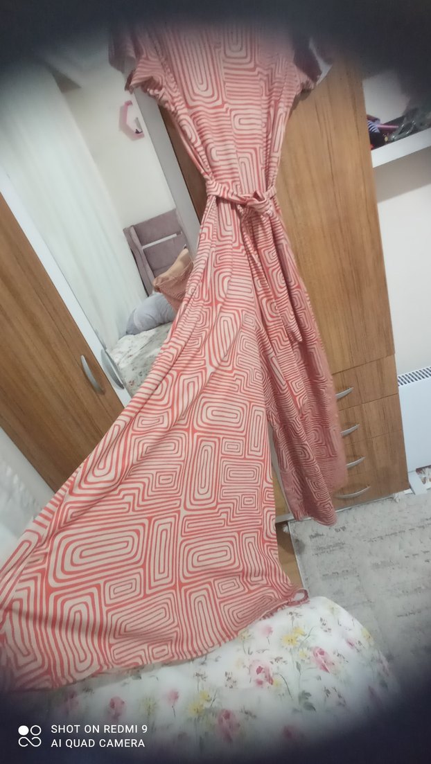 tulum Uzun Salaş turuncu krem cepsiz orjinal hali sonlarda - Görsel 2