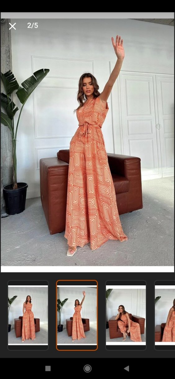 tulum Uzun Salaş turuncu krem cepsiz orjinal hali sonlarda - Görsel 3