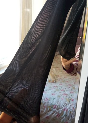 Siyah Uzun Kollu Drapeli Gotik Elbise - Görsel 12