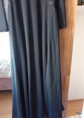 Siyah Uzun Kollu Drapeli Gotik Elbise - Görsel 7