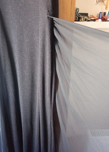 Siyah Uzun Kollu Drapeli Gotik Elbise - Görsel 6