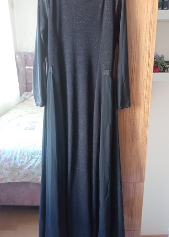 Siyah Uzun Kollu Drapeli Gotik Elbise - Görsel 2