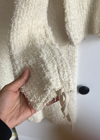 Zara Bohem Uzun Kollu Beyaz Triko Kazak ve Etek Takımı