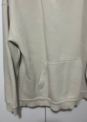Zara Bej Kapüşonlu Rahat Kesim Sweatshirt