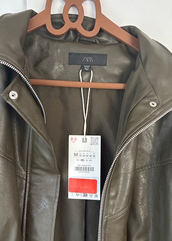 Kahverengi Deri Kadın Ceket - Görsel 4