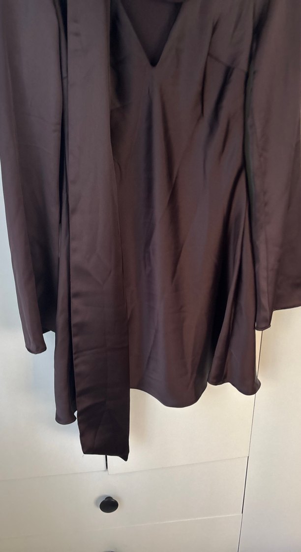 Zara saten viral elbise - Görsel 3