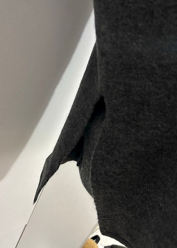 Gri triko etek - Görsel 6