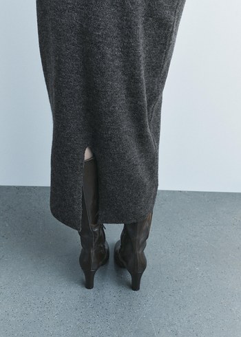 Gri triko etek - Görsel 2