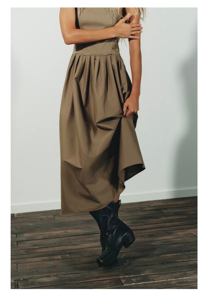 Hali straplez  Uzun Elbise - Görsel 3