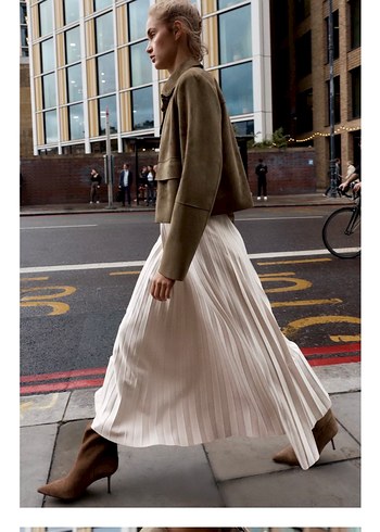 Kemerli süet etek - Görsel 2