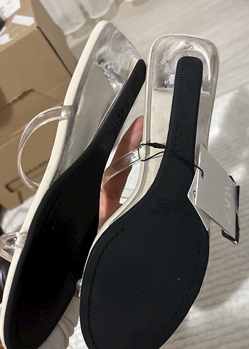 Bej Stiletto Topuklu Minimalist Kadın Terlik - Görsel 3