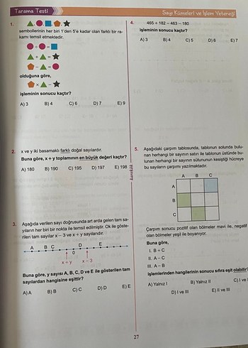  Yeni Nesil Sorularla Matematik Sıfır Kitabı