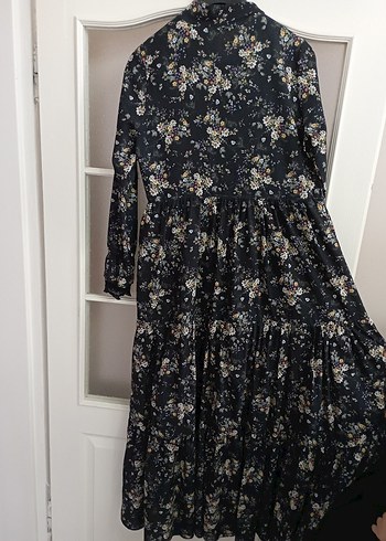 Çiçek Desenli Uzun Bohem Elbise - Görsel 2